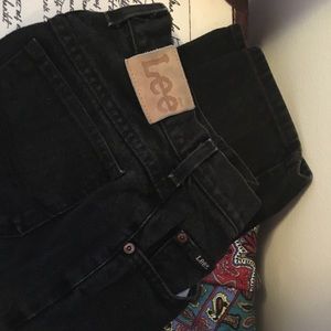 Black denim Lee Jeans Vintage High Waist Sz 6